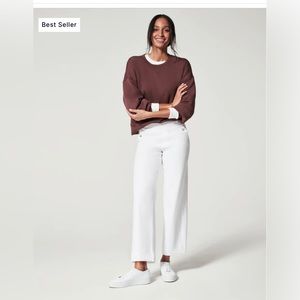 Spanx Stretch Twill Cropped Wide Leg Pant size XL P